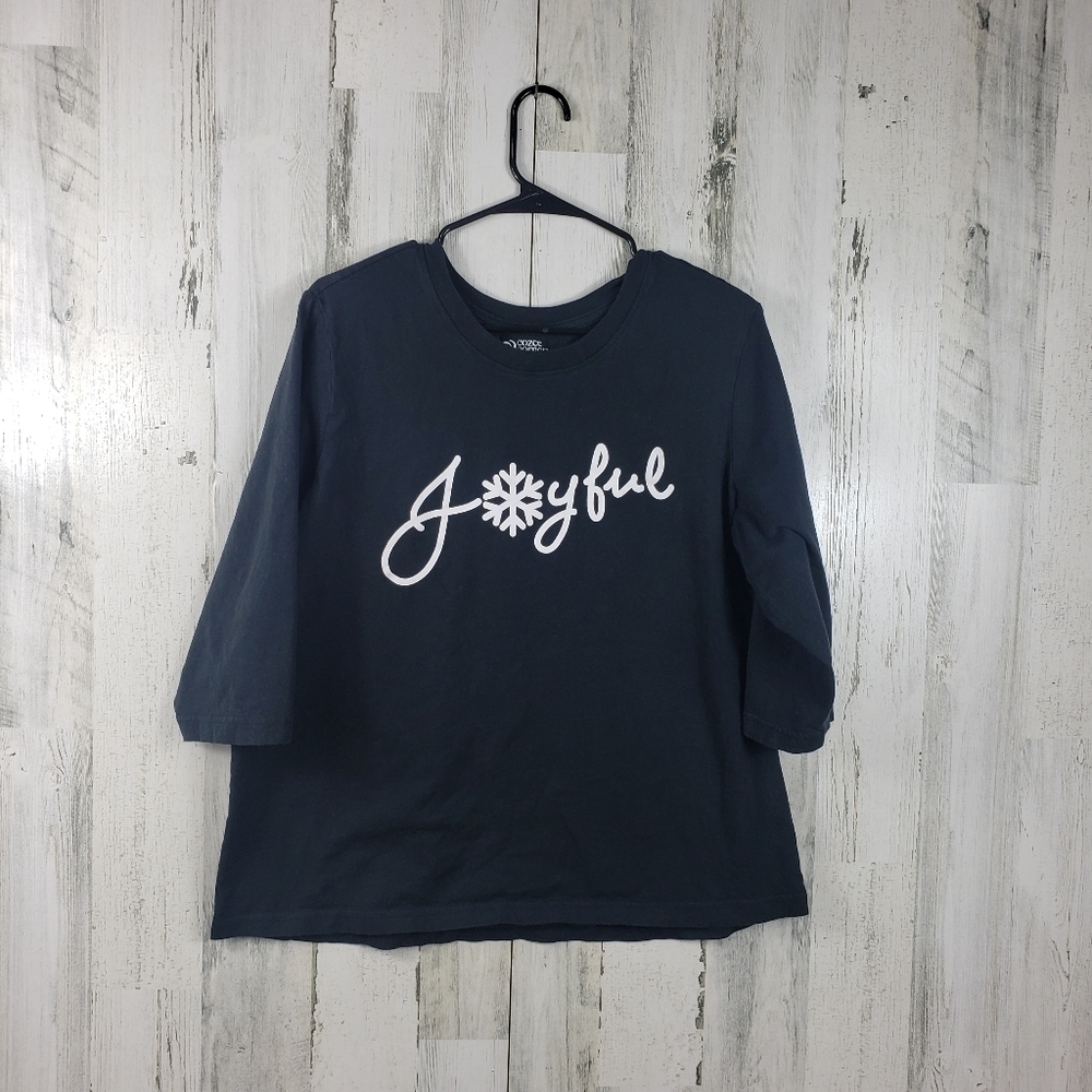 cozee corner joyful tshirt women's plus size 1X